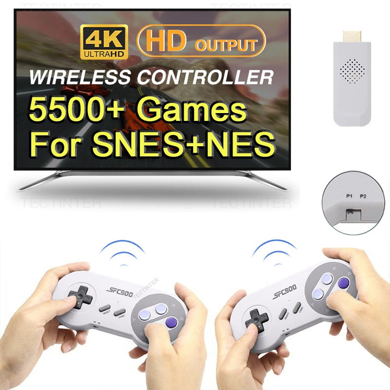 SF900 Video Game Console Hd TV Game Stick Wireless Controller Built in 5532 Games Handheld Game Player Gamepad For SNES For NES