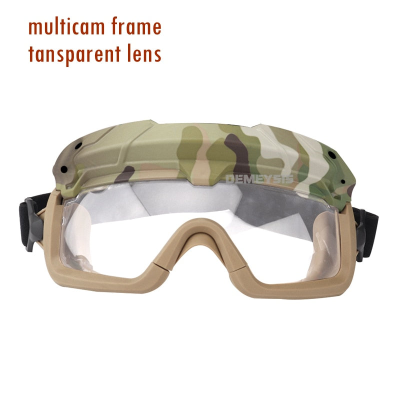 Gafas tácticas Airsoft Paintball a prueba de viento antiniebla CS juego de guerra gafas de protección para senderismo aptas para casco táctico