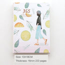 JIANWU Niedlicher Cartoon Der 365-Tage-Plan Buch Farbe Innenseite Planer Hardcover Notizbuch Geschenkbuch Scrapbooking Schulbedarf