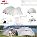 Naturehike Mongar 2-3 Personen Campingzelt 15D Nylon Upgrade Doppelschicht Outdoor Zelt Ultraleichtes Wasserdichtes Reise Wanderzelt