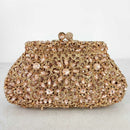 Boutique De FGG Flower Crown Minaudiere Clutch Silber Kristall Abendhandtasche Damen Party Prom Bag Braut Clutches Hochzeit Geldbörse