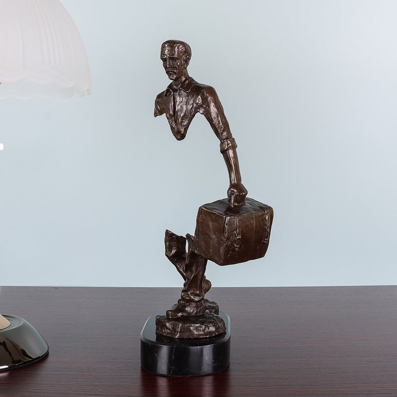 Famous Bruno Catalano Bronze Traveller Statue Sculpture Abstract Travel Man Male Figurine Collectible Art Home Decor