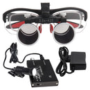 Zahnlupen Lupe Labor Medizinische Vergrößerung Fernglas 2,5 / 3,5 x 420 Scheinwerfer Scheinwerfer 5 W Stofftasche