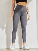 High Waist Leggings Damen Schwarz Fitness Leggings Damen Slim Workout Legging Sportbekleidung