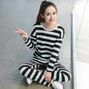 Herbst Dünne 2-teilige Pyjamas Set Frauen Nachtwäsche Lovely Home Anzüge 2021 Rundhals Mädchen Teetasse NachtwäscheLangarm Pyjamas