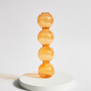 Nordic Orange Glass Taper Candle Holder Creative Home Decor Wedding Party Dinner Candlelight Decoration Living Room Candlestick