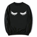 Fashion Eyelashes Women's White Sweatshirt Makeup Lashes Mascara Funny Tumblr Female Comfortable Graphic Aesthetic Top Sudaderas