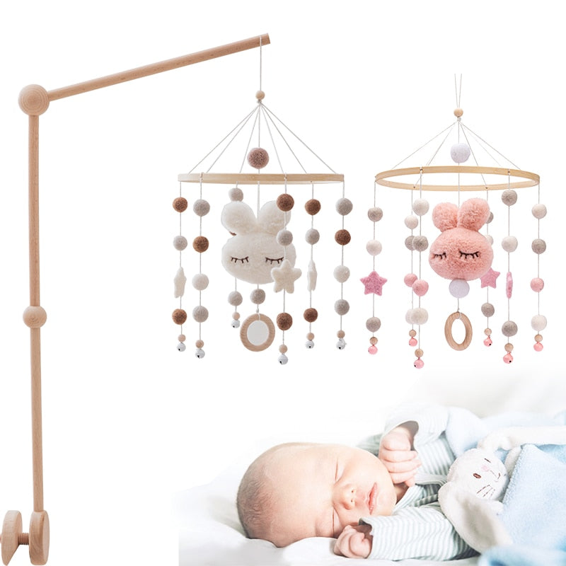 Newborn Bed Bell Baby Rattles Crib Mobiles Activity Play Gym Toy for 0-12 Months Cart Accessories
