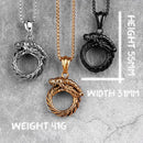 Ouroboros Snake Dragon Herren Lange Halsketten Anhänger Kette Hip Hop für Jungen Männlich Edelstahl Schmuck Kreativität Geschenk Großhandel
