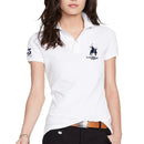 High-Quality Summer New Style Short-Sleeved Women's Big-Horse Polo Shirt Casual 100% Cotton Lapel Slim-fit Women'sTop Tees S-3XL