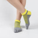 Calcetines Vibram Five-toe Five Fingers Hombres Mujeres Primavera Verano Ocio al aire libre Ropa absorbente de sudor Deportes Tubo bajo Baloncesto sólido