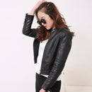 FTLZZ European Style O Neck PU Lederjacke Neue Mode Motorrad Leder Outwear Frauen Slim Biker Coat Basic Streetwear