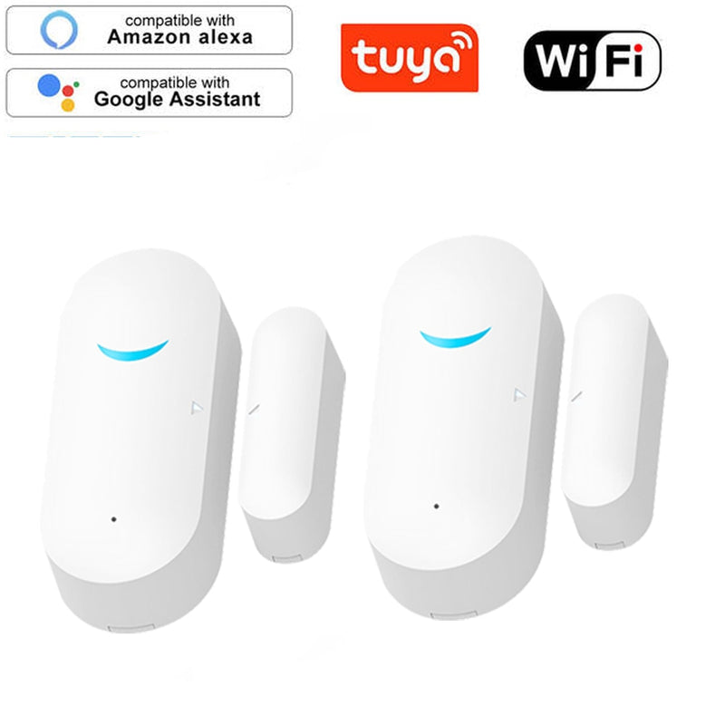 Tuya Smart WiFi Türsensor Tür offen / geschlossen Detektoren WiFi App Benachrichtigungsalarm Sicherheitsalarm unterstützt Alexa Google Home