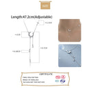 TrustDavis, collar corto con colgante de estrella y borla de Luna de Plata de Ley 925 auténtica para mujer, collar de boda S925, joyería DA1027