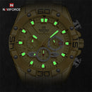 NAVIFORCE Modeuhren für Herren Luxus Original Classic Quarzuhr Analog Chronograph Sport Wasserdicht Stahlband Armbanduhr