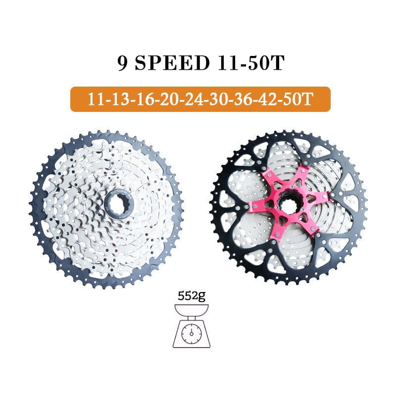 Sunshine bicicleta de montaña 8 9 10 11 12 velocidades Velocidade bicicleta Cassette MTB rueda libre piñón 36T 40T 42T 46T 50T 52T para SHIMANO