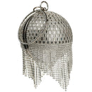 Golden Diamond Quaste Frauen Party Metall Kristall Kupplungen Abendtaschen Hochzeit Tasche Braut Schulter Handtasche Luxus Kupplung Geldbörse