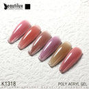 Beautilux Poly Acryl Gel Kit 15gx6pcs Schnelle Verlängerung Nagelverbesserung Semi Permanent French Nails Art DIY Gebäude Maniküre Set