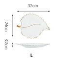 Luxury Storage Tray Ceramic Jewelry Decorative Serving Tray Set Cake Dessert Tableware Varieties Plate Dining Dish Organizer