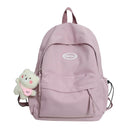 HOCODO Simple Solid Color Female Backpack Trend Waterproof Nylon Women Backpack Casual School Bag For Teenage Girls Shoulder Bag