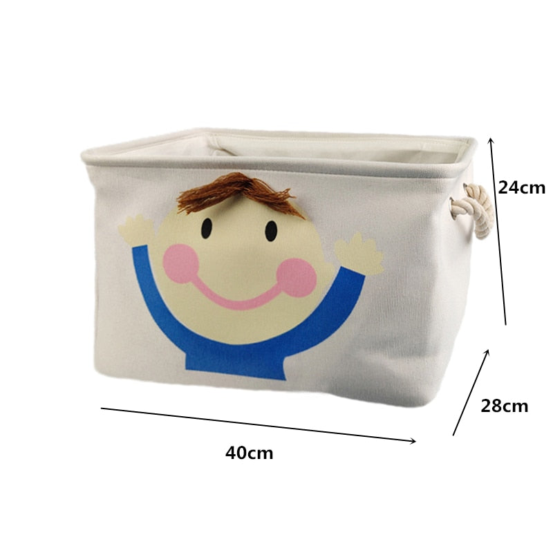 Baby Laundry Basket Cute Dinosaur  Foldable Toy Storage Bucket Picnic Dirty Clothes Basket Box Canvas Organizer Cartoon Animal