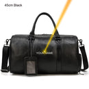 Hot Genuine Leather Men Women Travel Bag Soft Real Leather Cowhide Carry Hand Luggage Bag Travel Shoulder Bag Male Female Duffle