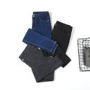 Jeans mujer cintura alta Largo completo skinny lápiz negro azul Denim pants 100kg