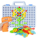 Bohrschraube 3D Kreatives Mosaik Puzzle Spielzeug Für Kinder Bauklötze Spielzeug Kinder DIY Bohrmaschine Set Jungen Pädagogisches Spielzeug