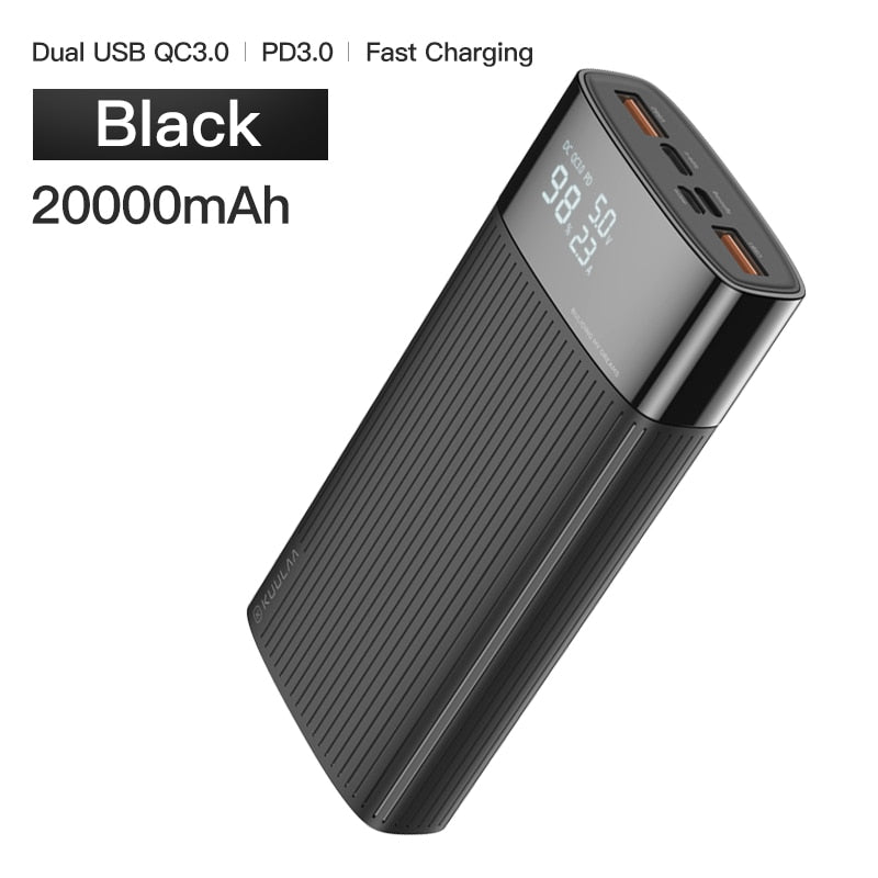 KUULAA Power Bank 20000mAh QC PD 3.0 PoverBank Fast Charging PowerBank 20000 mAh USB External Battery Charger For iPhone 14 13