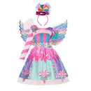 2022 neue Mode Baby Mädchen Candy Kleid Kinder Halloween Party Kostüm Bunte Ballkleid 2-12 Jahre Kinder Kleidung