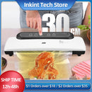 Sellador de alimentos al vacío eléctrico, automático, comercial, 220V, sellador al vacío de alimentos para el hogar, máquina de envasado, incluye 10 Uds. De bolsas de embalaje