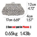 Boutique De FGG Flower Crown Minaudiere Clutch Silber Kristall Abendhandtasche Damen Party Prom Bag Braut Clutches Hochzeit Geldbörse
