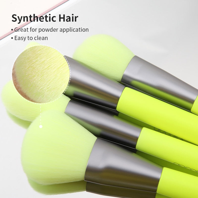 Docolor Neon Makeup Brushes 10/15pcs Professional Synthetic Hair Powder Foundation Eye Shadows Blending Contour Make Up Brushes