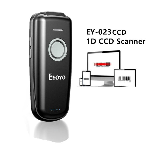 Eyoyo EY-015 Mini-Barcode-Scanner USB verkabelt Bluetooth Wireless 1D 2D QR PDF417 Barcode für IPad IPhone Android Tablets PC