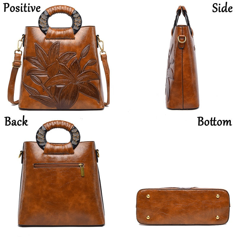 Brown Luxury Handbags Women Bags Designer High Quality Leather Handbag Fashion Shoulder Crossbody Bag for Women 2020 Tote Bag