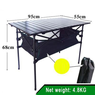 Outdoor Folding Table Chair   Camping Aluminium Alloy Picnic Table Waterproof Durable Folding Table Desk For 140*70*70CM