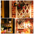 CUTEBEE DIY Puppenhaus Holz Miniatur Mini Puppenhaus mit Garten zum Bauen von Möbeln Kit Casa Spielzeug für Kinder Geburtstagsgeschenk