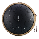 Steel Tongue Drum 13 Inch 15 Tones D Key Tank Drum Tamborine Yoga Meditation Percuss Music Instrument Children&