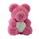 Regalos para mamá Oso rosa 25 Cm / 40 Cm Flores artificiales Rosa Oso de peluche Aniversario de bodas Regalos de cumpleaños para su novia Mujer