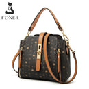 FOXER Signature Small Crossbody Umhängetaschen Lady Monogram Retro Handtasche Mode Damen Vintage Female PVC Umhängetasche Geldbörse