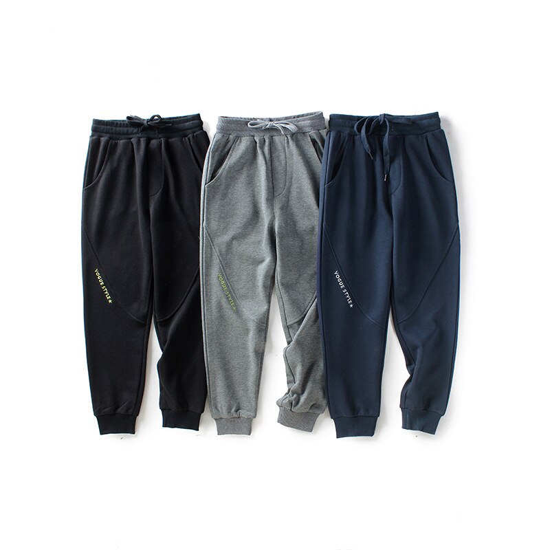 Sport Boys Pants Cotton Teenage School Loose Trousers Casual Kids Autumn Outerwear Long Sweatpant Children Clothes 5 8 10 12 14Y