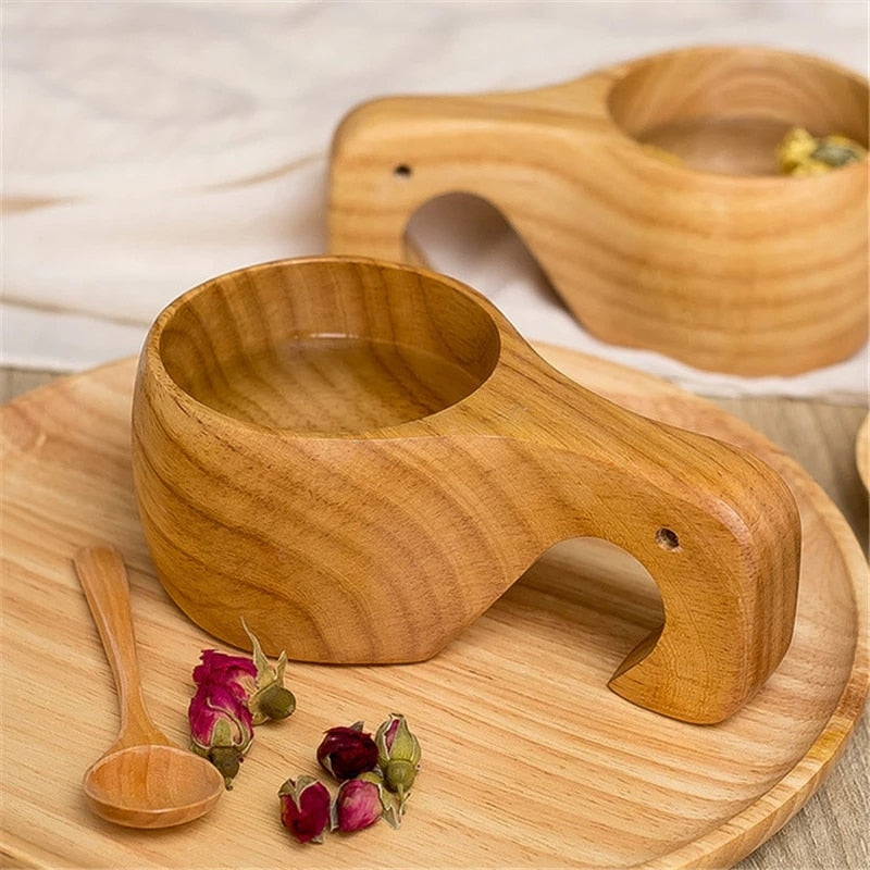 Nueva taza de café de madera portátil china, tazas de leche de té de madera de goma, tazas para beber agua, vaso de jugo hecho a mano, taza de té de limón, regalo