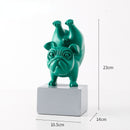 Schöne Yoga Französische Bulldogge Statue Harzfiguren Nordische Kreative Cartoon Tiere Skulptur Kinderzimmer Dekor Handwerk