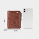 2022 Mode Herren Echtes Leder Geldbörse RFID Anti-Diebstahl Visitenkartenhalter Mann Geldbeutel Geldbörse Reißverschluss Geldbörse für Männer