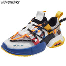 NEWDISCVRY Damen Flache Turnschuhe 2020 Modemarke Atmungsaktive Damenschuhe Lässig Bequeme Chic Frau Chunky Turnschuhe