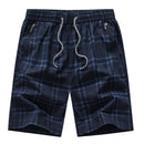 Bermuda Herren Hot 2022 Sommer Elastische Taille Herren Plaid Shorts Klassisches Design Reithosen Baumwolle Casual Strand Kurze Hosen Große Größe 44