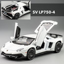 LP770 LP750 1:32 Lambos Car Alloy Sports Car Model Diecast Sound Super Racing Lifting Tail Hot Car Wheel For Children Gifts
