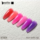 Beautilux Poly Acryl Gel Kit 15gx6pcs Schnelle Verlängerung Nagelverbesserung Semi Permanent French Nails Art DIY Gebäude Maniküre Set