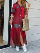 ZANZEA Damen Kleid Vintage Shirt Vestido De Mujer Casual Solid Ropa De Mujer 2022 Damen Revers Hals Partykleid