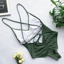 2021 Frauen Bademode Sexy High Cut Badeanzug Backless Badeanzug Schwarz Weiß Rot Tanga Badeanzug Weibliche Monokini